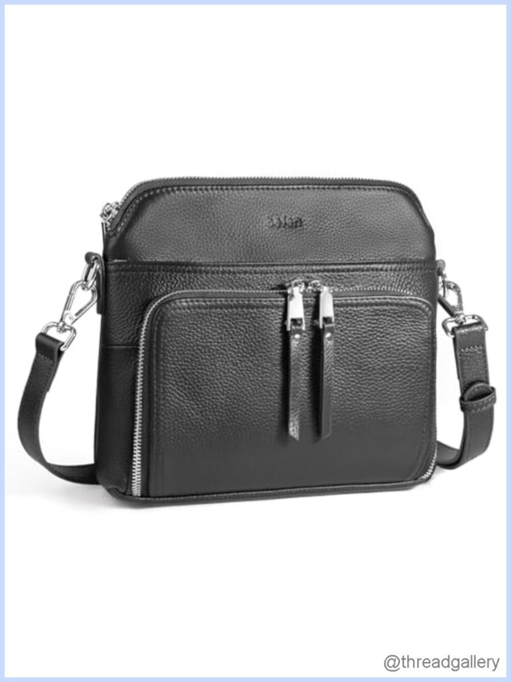 Genuine Leather Crossbody Bag RFID Wallet Multi Pockets Travel Purse